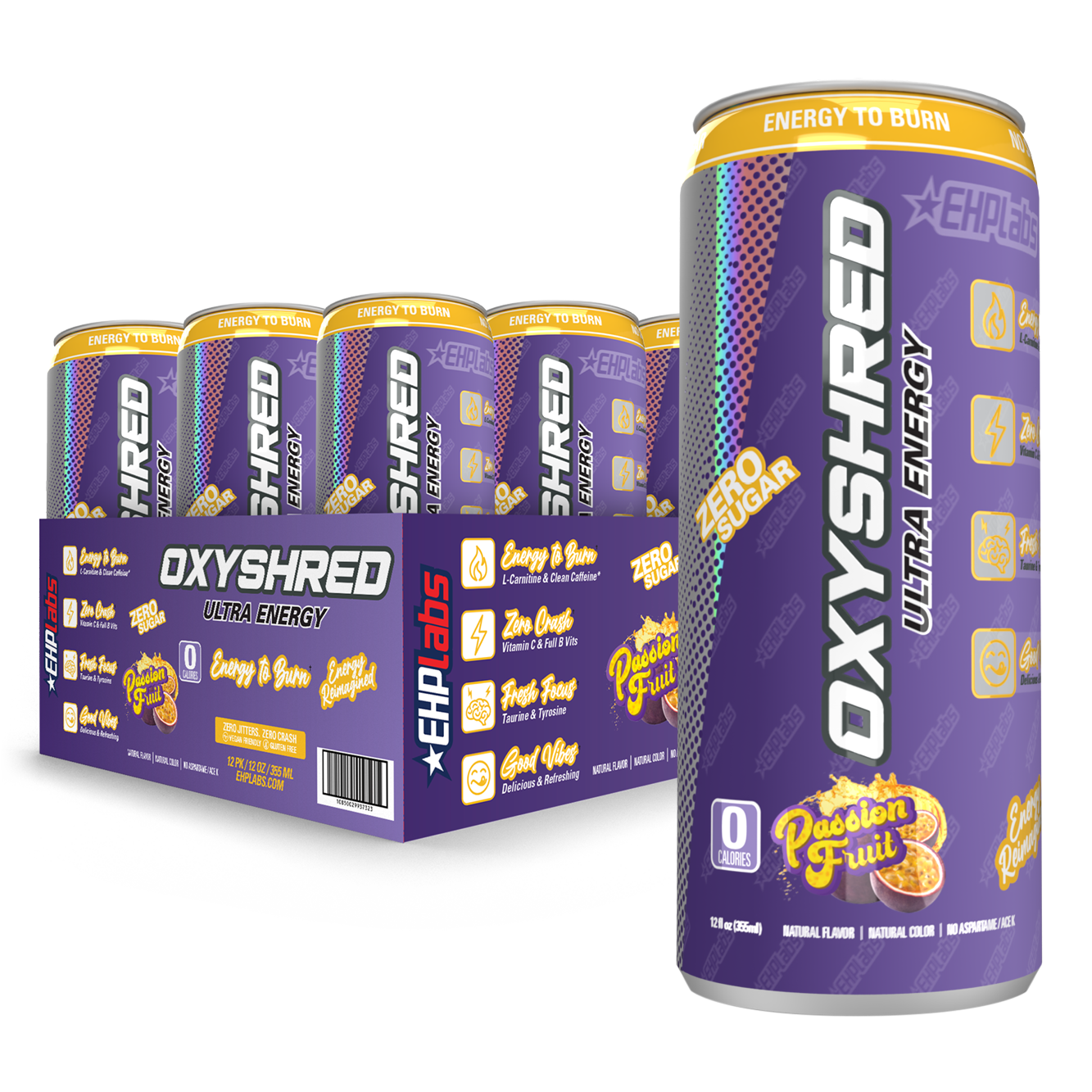 OxyShred Ultra Energy Drink RTD (12-Pack) - Passionfruit
